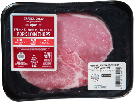 All Natural Frenched, Bone-In, Center-Cut Pork Loin Chops